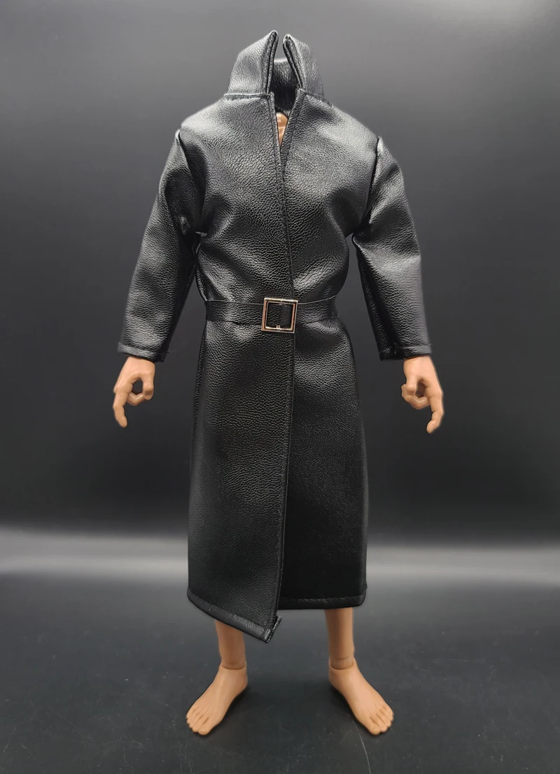 

Hot Sale 1/6 Soldier Long-style PU Leather Clothing Overcoat Model Accessories Fit 12'' Action Figure Body In Stock