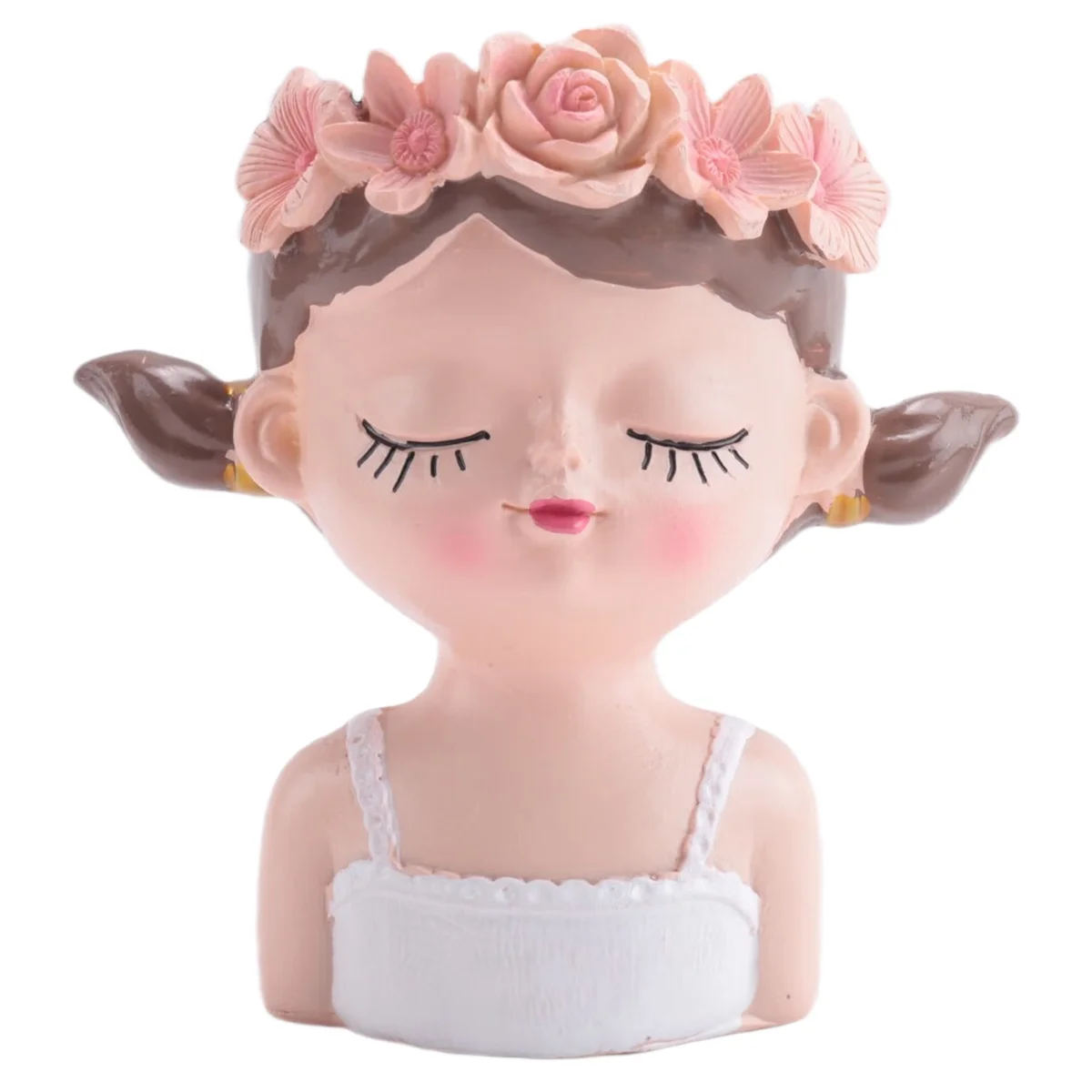 질적 작은 요정 즙이 많은 식물 냄비 키트 배수구 4 인치 실내 선인장 냄비 독특한 귀여운 꽃병 장식 A