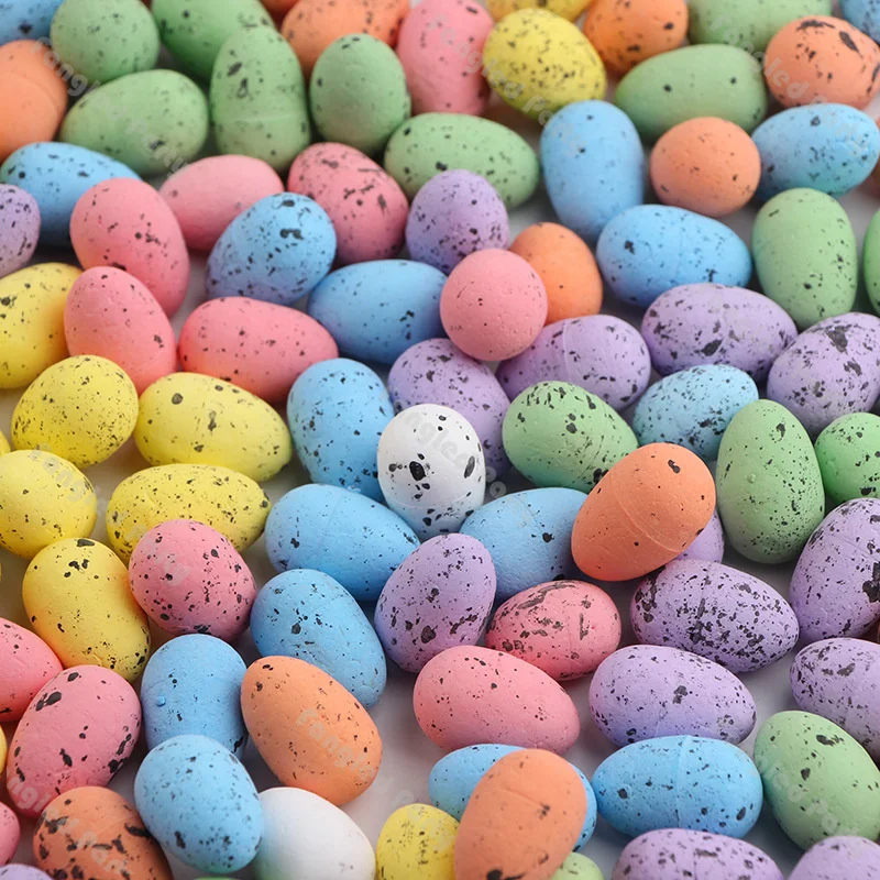 

Set of 50pcs Easter Spotted Bird Decorative Egg Easter Small Speckled Foam Eggs Spring Egg Easter Table Decor Easter Basket Egg
