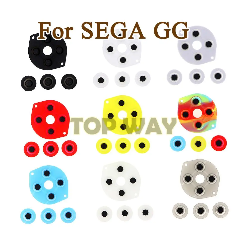 20set di alta qualità per SEGA GG Game Gear colore gomma pulsante conduttivo Pad adesivo alloggiamento adatto tastiera in silicone