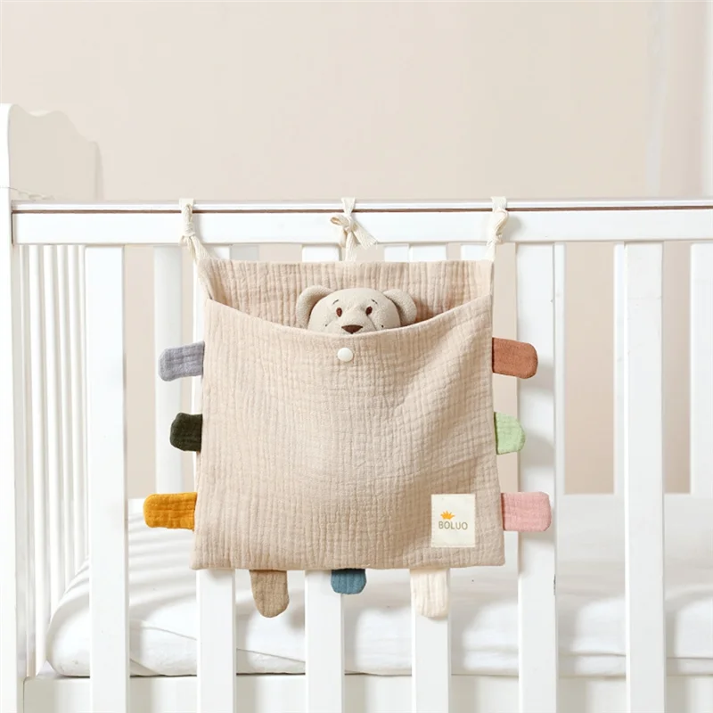 

FBIL-Baby Bed Side Organiser Cotton Bed Storage Bagessentials Storage Bag Baby Hanging Bag For Baby Nappy Toy Clothes