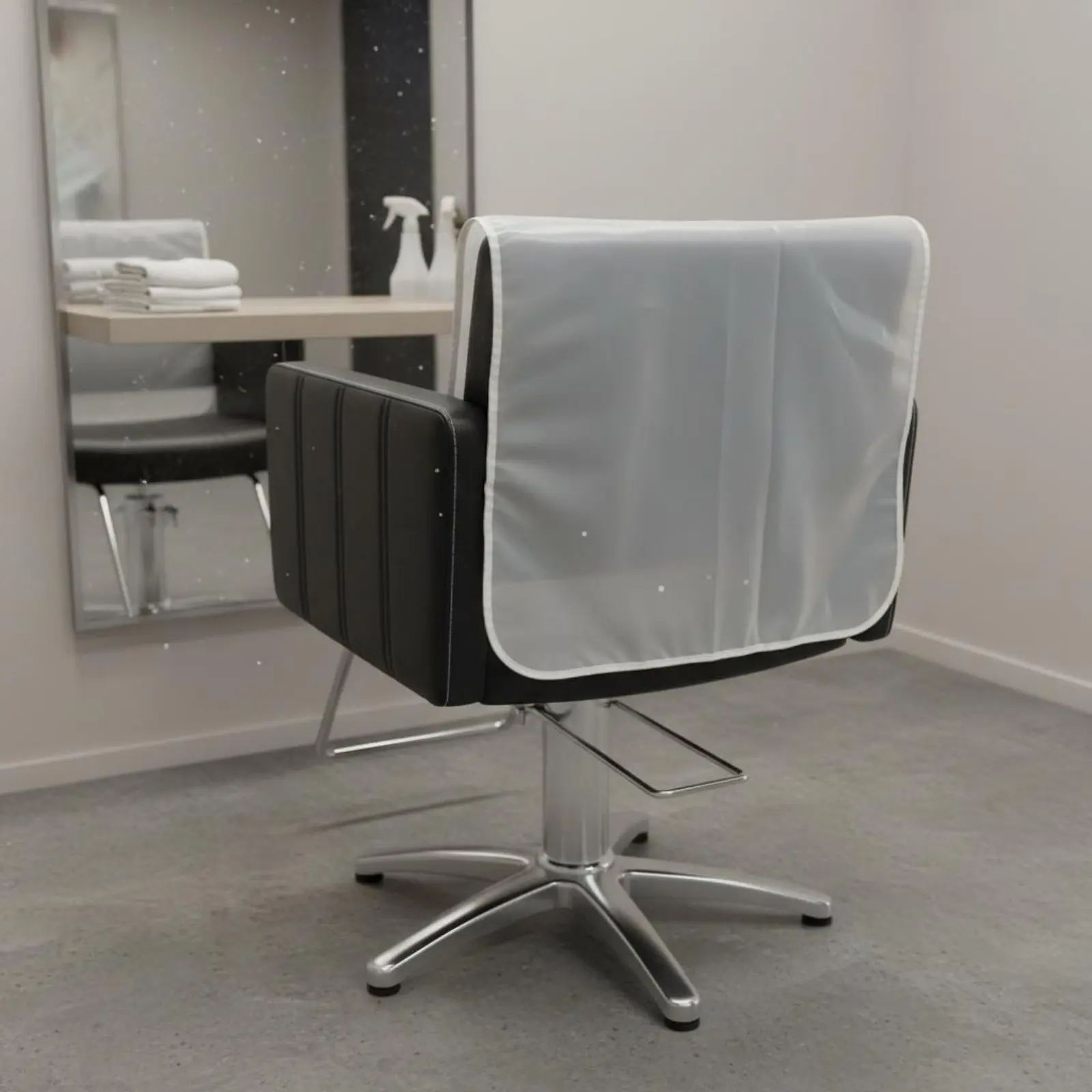 Hairstylist Chair Rear Protector Easy to Clean Salon Chair Backrest Cover Furniture Accessory Waterproof Long-Lasting