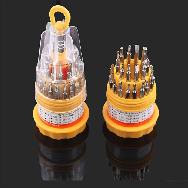 Household practical 30-in-1 screwdriver multi-function screwdriver head set screw assembly tool set