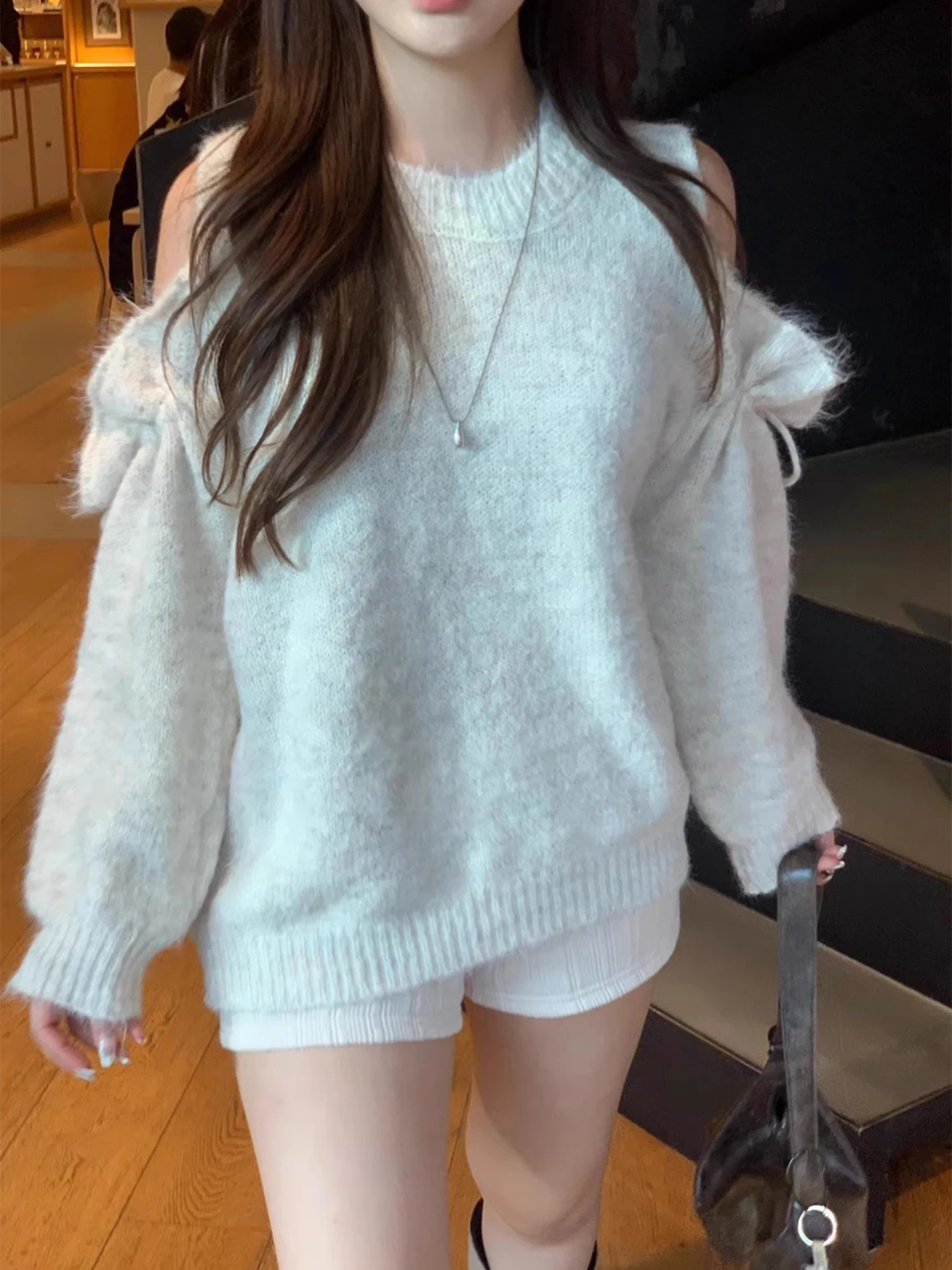 

Мягкий длинный вязаный свитер свека, женский свободный крой, новинка зимы, удобный дышащий повседневный трикотаж