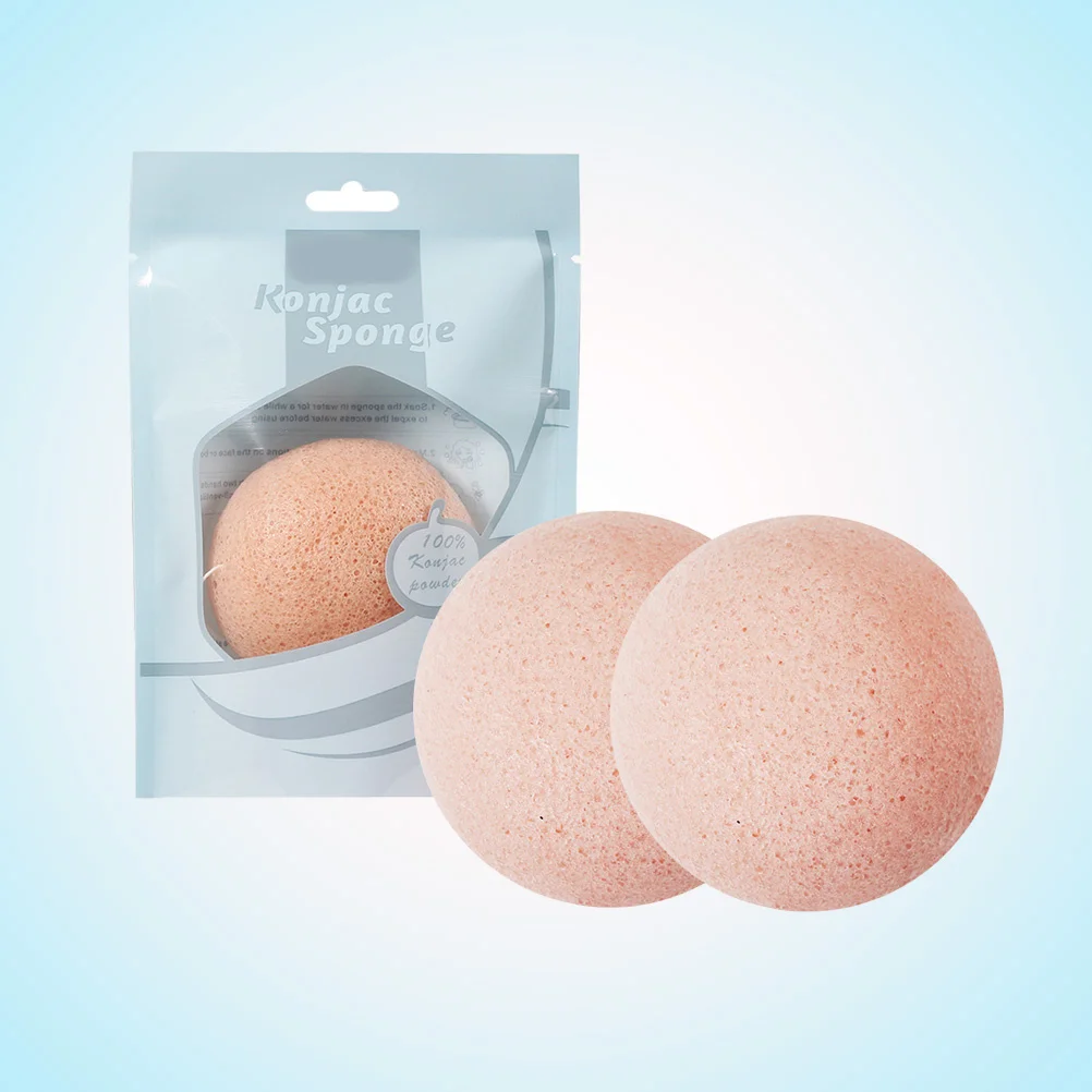3 قطعة الإسفنج نصف دائري العناية الطبيعية بالوجه غسل نفخة لطيف التقشير التطهير الإسفنج للبشرة الحساسة حب الشباب