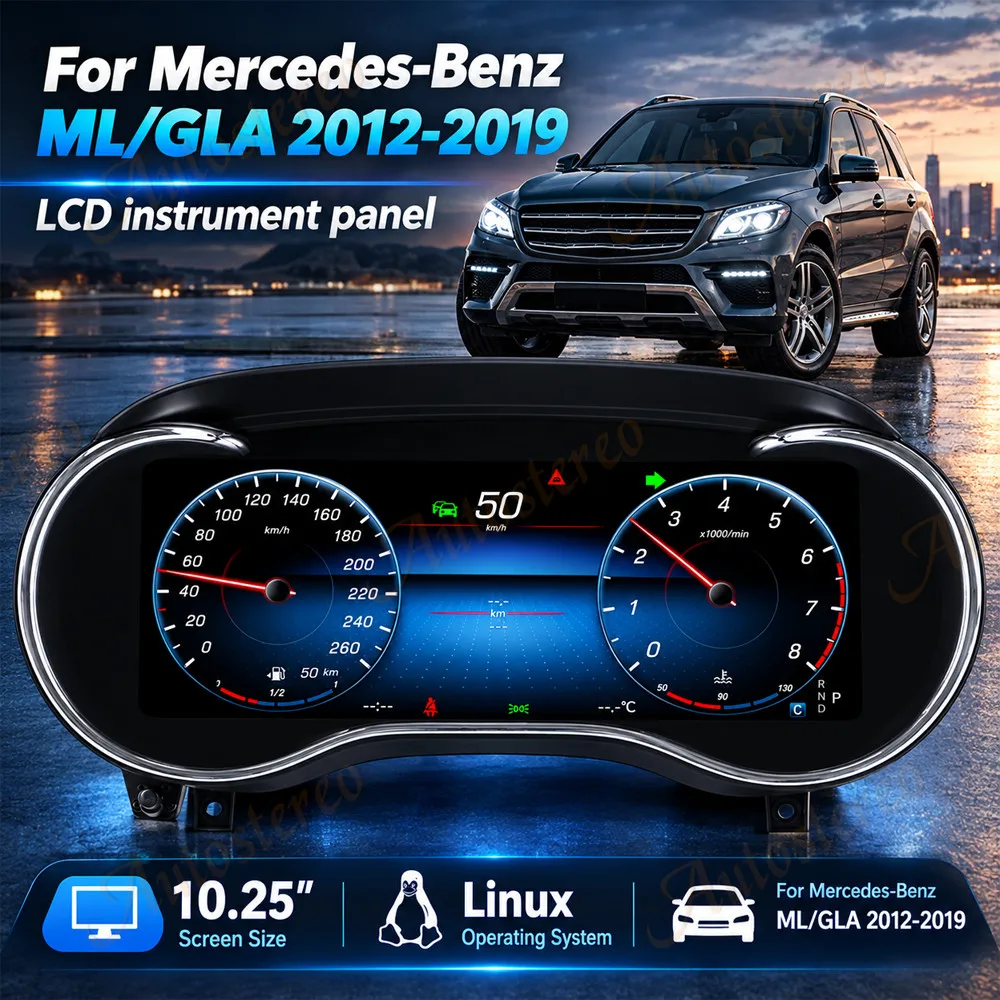 Digital Cluster Virtual Cockpit Carplay For Mercedes Benz A CLA GLA Car Odometer Dashboard Media Player