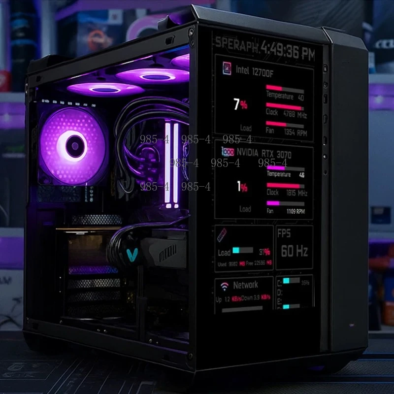 GT502 Magazine Unbounded Version Secondary Screen Sea View Room Customized Monitoring PC Case In Stock