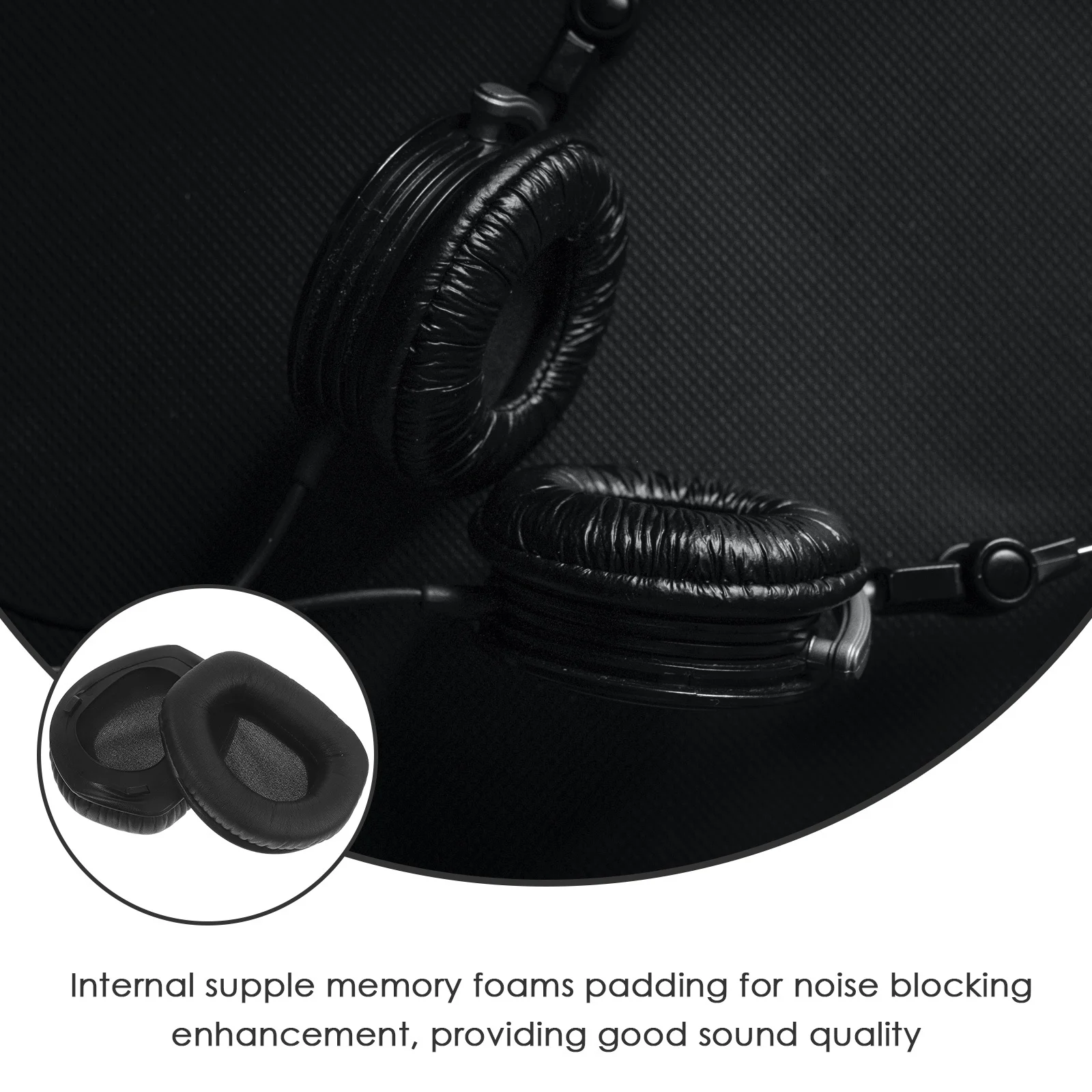 

2pcs Headphone Ear Pads Replacement Lightweight Comfortable Memory Foam Noise Reduction Ear Cushions For Headset