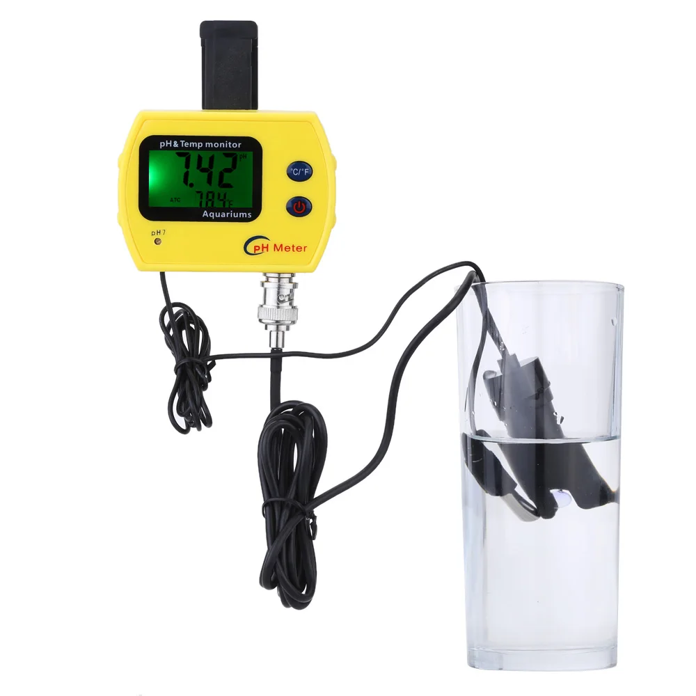 High Precise Online pH Meter for Aquarium Acidimeter Water Quality Analyzer pH & TEMP Meter Measure Drinking Solution