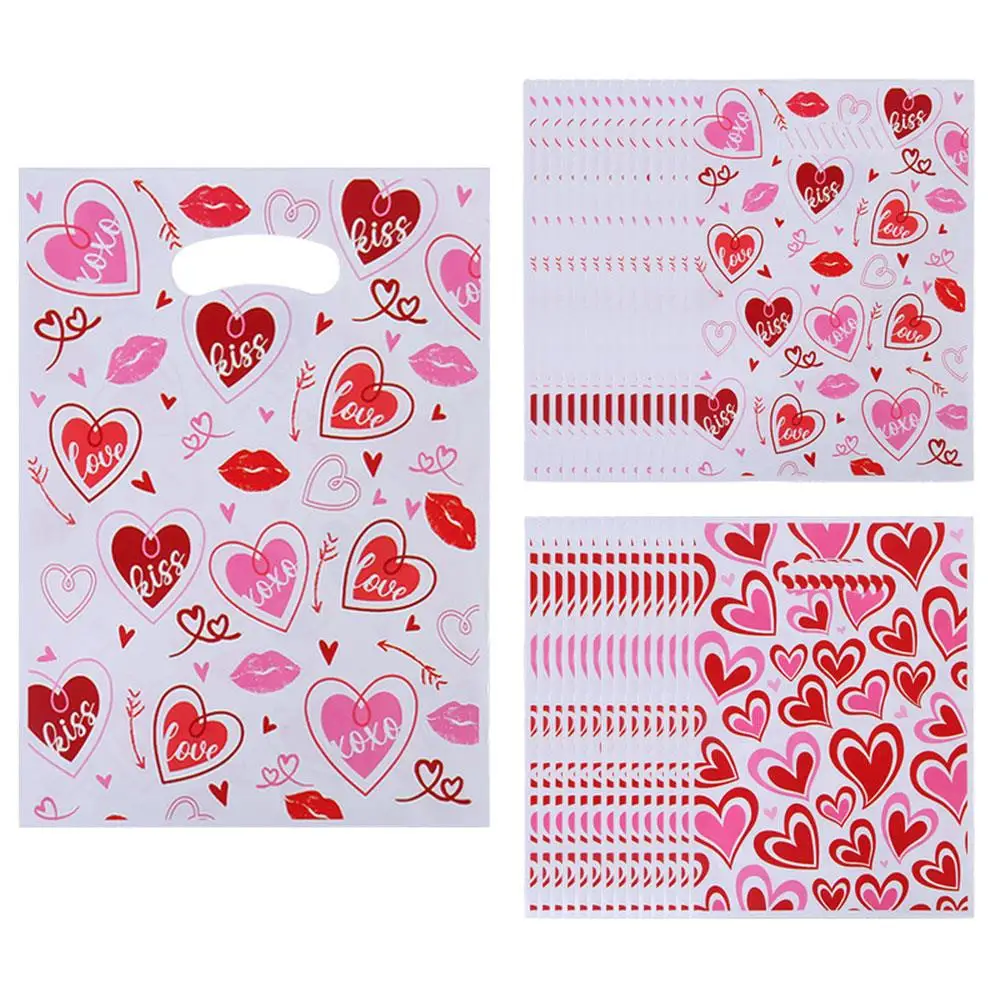 

30pcs Plastic Gift Bags Small Packaging Bag Candy Packaging Pouch Valentine's Day Jewelry Gift Bag Flat Pocket Wrapping Supplies