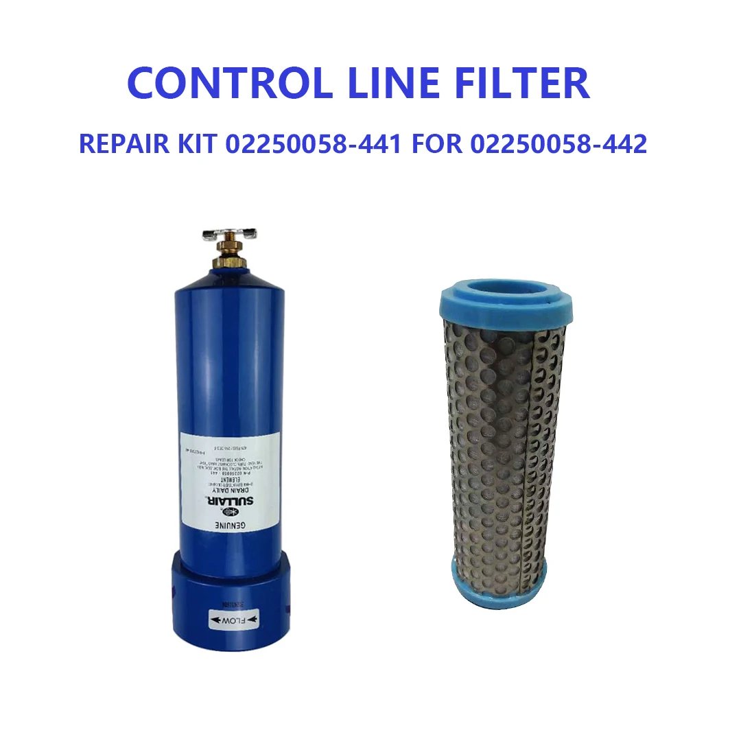 

Portable Screw Air Compressor Control Line Filter 02250058-442 Repair Kit 02250058-441 for SULLAIR Maintenance Parts