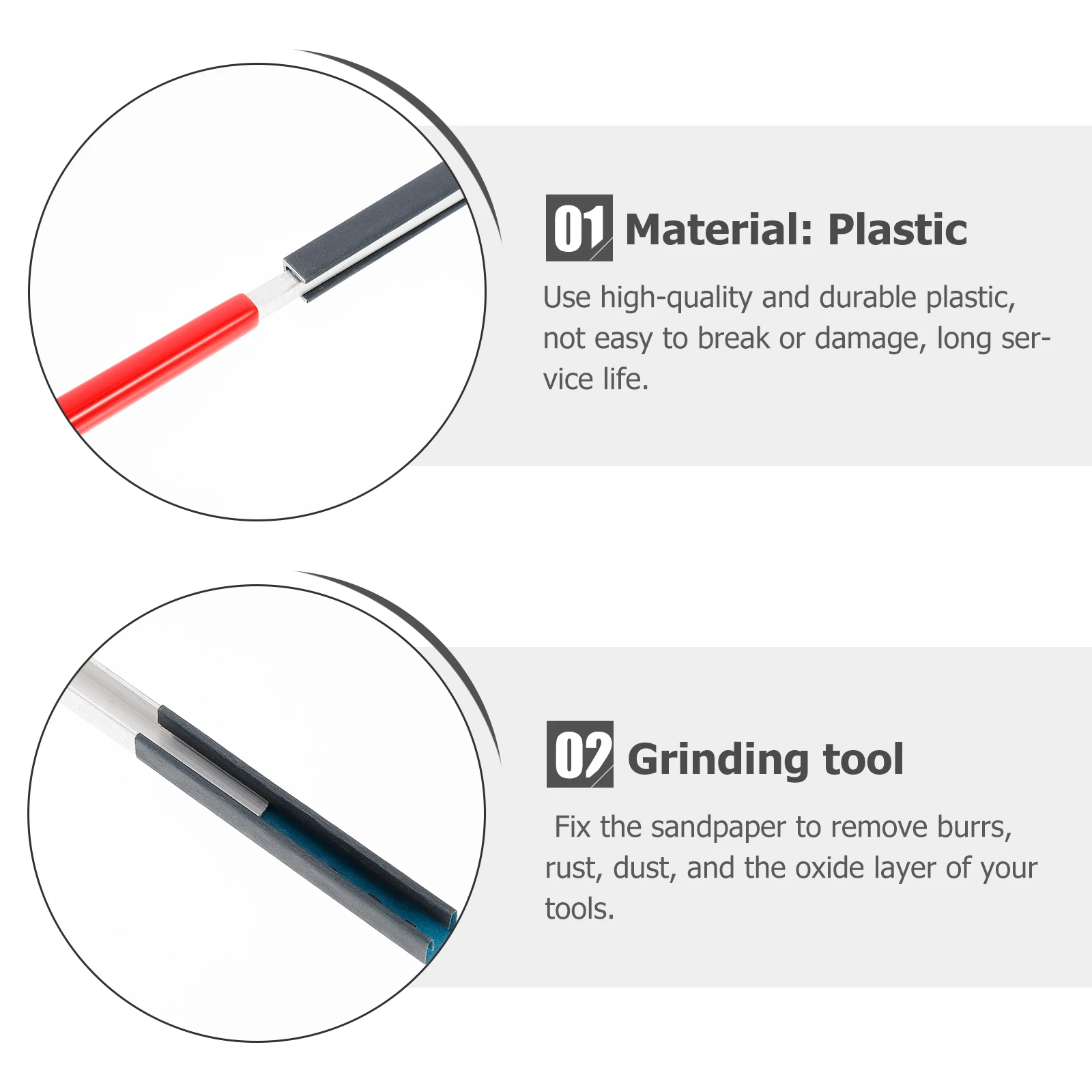 Plastic S 90mm Holder Stick for Manual Grinding Grinding Polishing Tool Polishing S paper Holding Stick Tool Durable Reusable