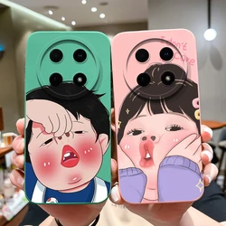For Huawei Nova 12i Phone Case Cute Chubby Girl Boy Soft Liquid Silicone Shockproof Back Covers For Huawei Nova12i Fundas Coque