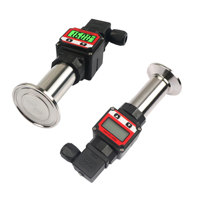 

LCD 4-20ma Flat Film Membrane Sanitary Pressure Transmitter Hygienic Flush Diaphragm 50.5 Tri-clamp Pressure Sensor for Beverage