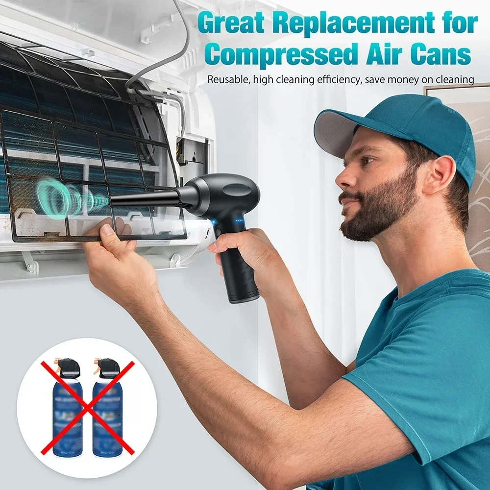 90000RPM Electric Wireless Air Duster R5/R3/K5 7500mAh Gun Air Blower Cleaner For Computer PC Keyboard Home Cleaning Machine