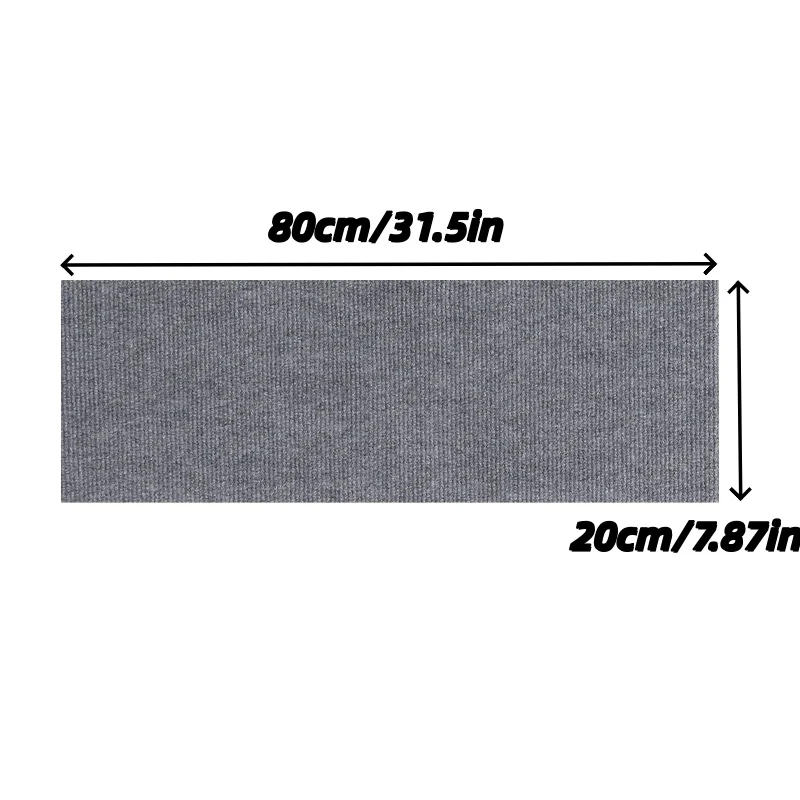 1pc 20x80cm Staircase Mat Non-Slip Self-adhesive Stair Tread Carpet Mat Soft Stripe Protection Cover Pads Home Decor