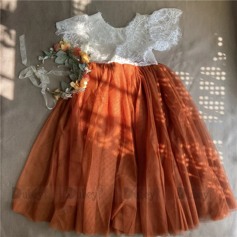 open lace back dress Floral Maxi Dress with Burnt Orange and Red Poppy Flowers by Alfred Sh