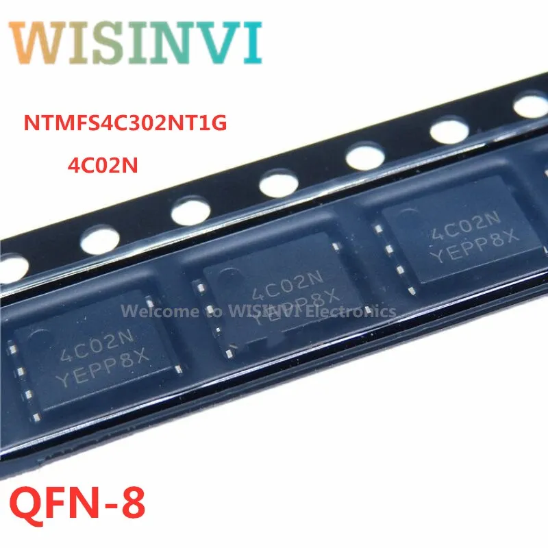 

10PCS NTMFS4C302NT1G NTMFS4C302 4C302 marking 4C02N DFN-8 30V/230A MOS