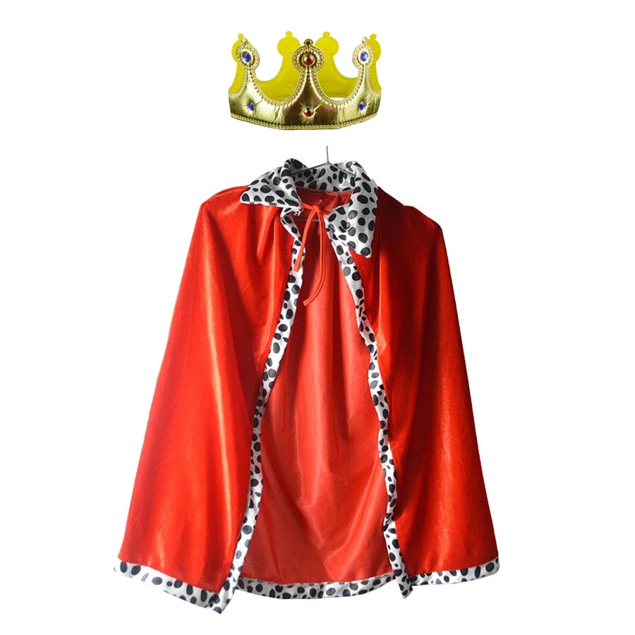 

Umorden Kids Child Prince King Cloak Cape Costume for Boys 2pcs/set Halloween Purim Party Fantasia Fancy Dress