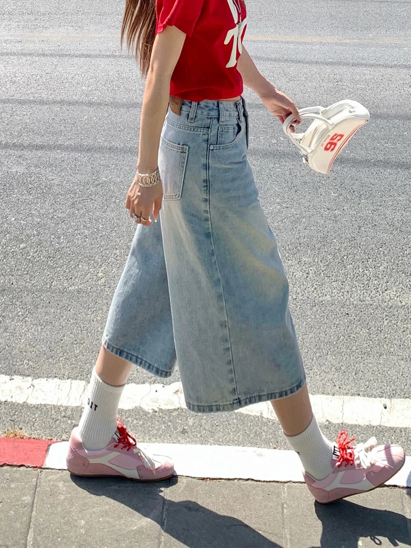 

plus Size Elegant Light Colored Wide Leg Jeans Women's Spring New Style Slimming Low Waist Denim Pants American Style
