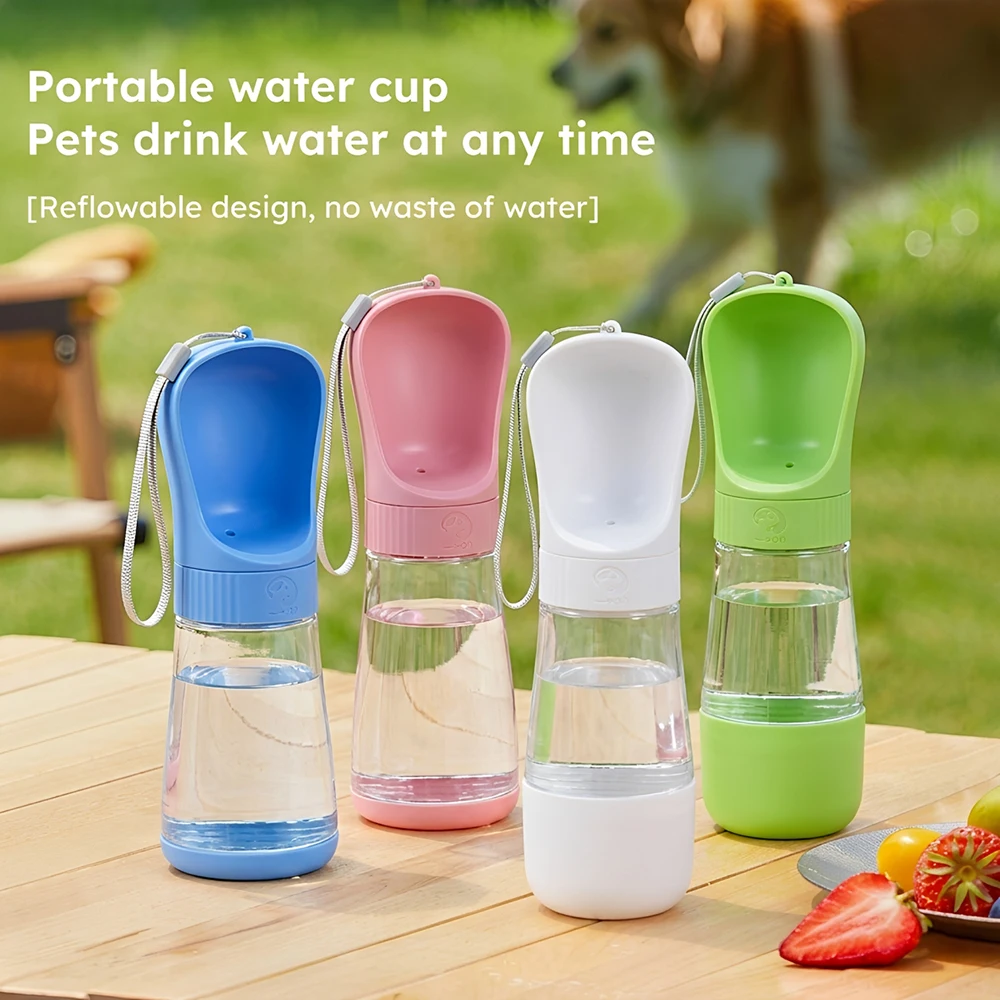 Botella de agua portátil para perros y gatos, con recipiente de comida - imagen 4