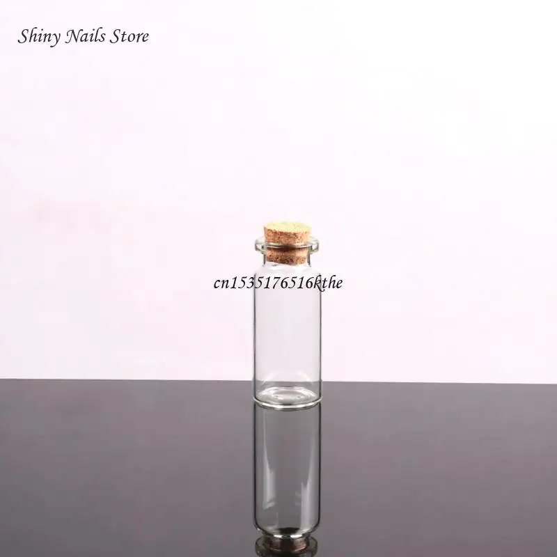 Small Bottles with Cork Stoppers Tiny Vials Small Clear Glass Jars Lids Storage Dropship