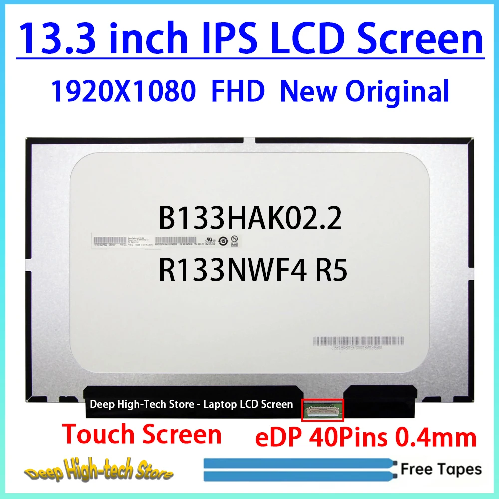 13.3 Inch Laptop LCD Touch Screen B133HAK02.2 R133NWF4 R5 For Lenovo ThinkPad X390 X395 X13 L13 Gen 2 Matrix Panel Replacement