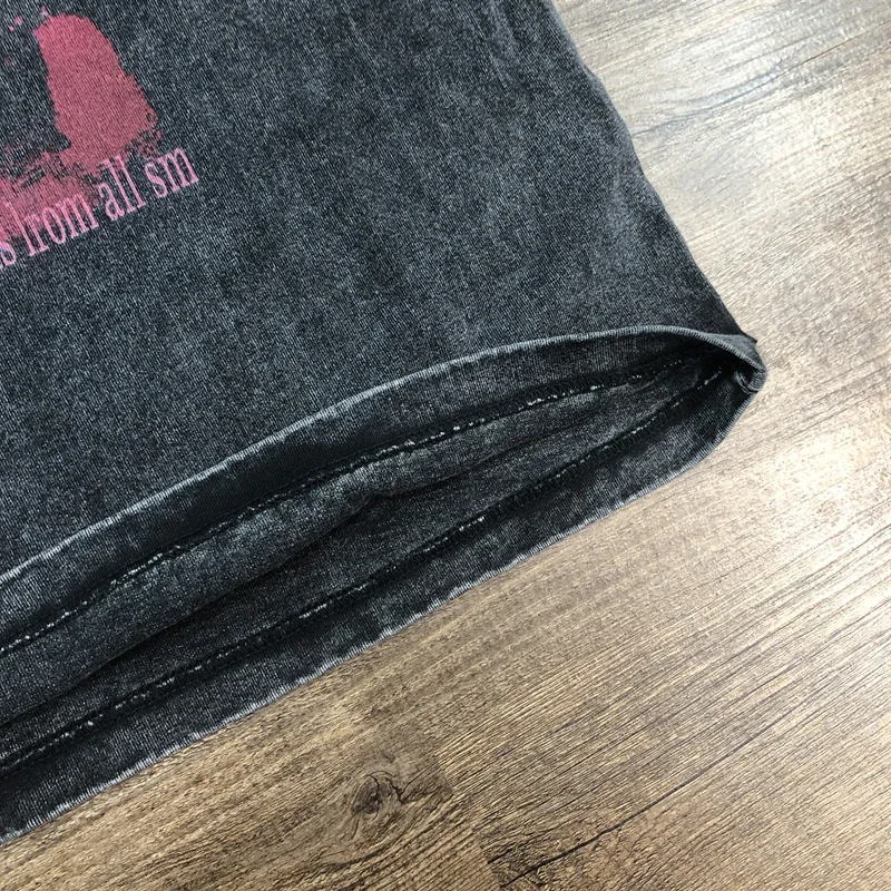 SAINT Of MICHAEL New Style Fashion Streetwear Vintage Tee Casual Oversized Tops Summer Casual Loose 100%Cotton T Shirt Men