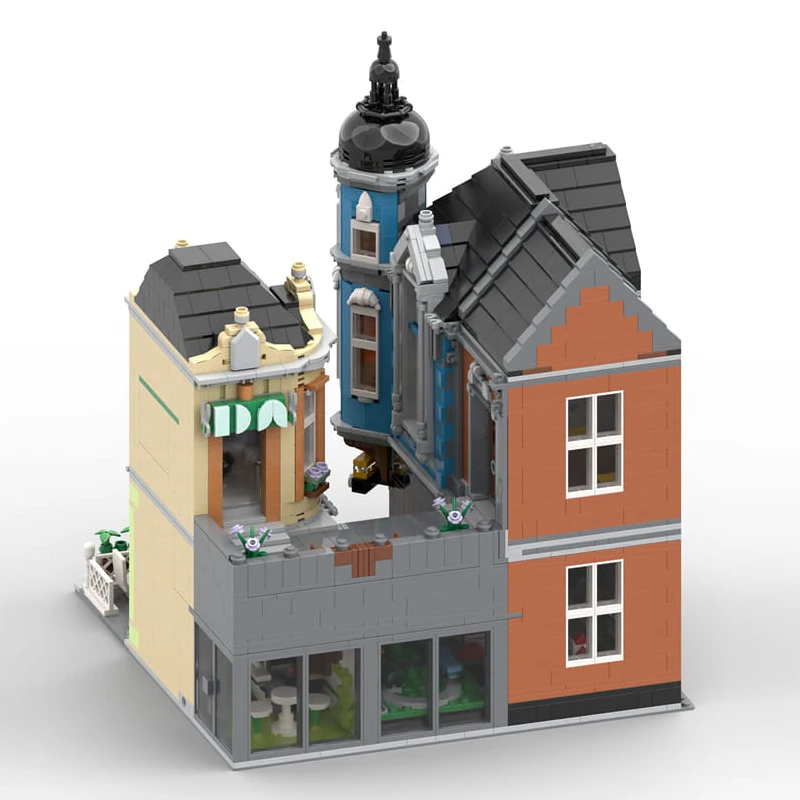 3418 PCS House Street Townhouse Toys Center MOC Customize Modular Building Block Creative Design DIY Simple Holiday Toy Gifts