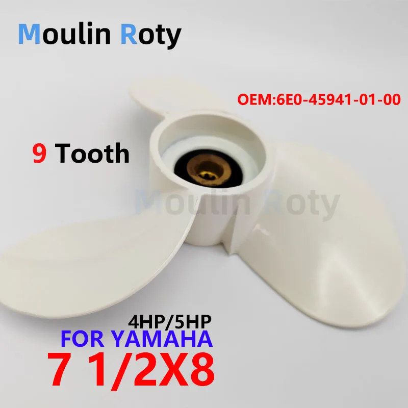 

6E0-45941-01-00 Aluminum Propeller 7 1/2X8 -Ba for Yamaha 4Hp 5Hp 6Hp 4A 4m 5m 5C F4 F6L F6S F6C F5A Outboard Engine 7 1/2X8
