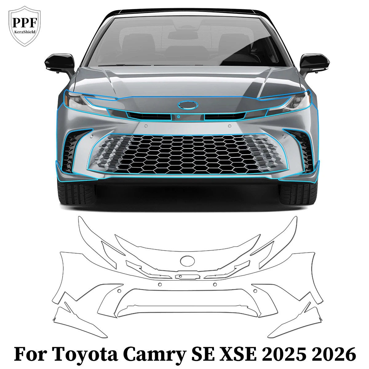 

For Toyota Camry SE XSE 2025 2026 TPU Paint Protection Film Pre-cut PPF Anti-Scratch Car Clear Bra Repairable Car Accessories