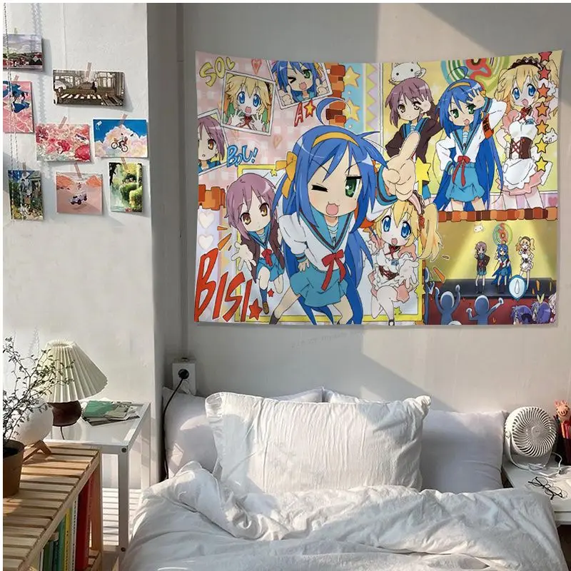 Lucky Star Izumi Konata Printed Large Wall Tapestry Japanese Wall Tapestry Anime Cheap Hippie Wall Hanging