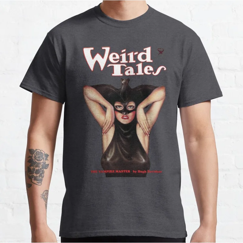 Weird Tales Vintage Pulp Cover Art Beautifully Restored 80s vintage movie Pulp fiction T-shirt large size Adult Tops S-6xl