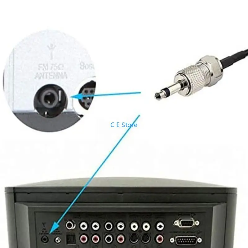 실내 비디오 용 스테레오 수신기 튜너 홈 시어터 수신기 기본 FM 안테나 50 Ohm FM 라디오 안테나