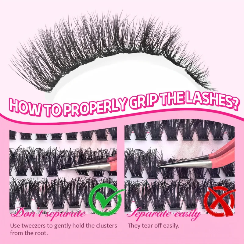 640/600/256/192 SZTUK Dużej Ilości Kolorowych Rzęs 30D 40D 50D i 80D – Miękkie, Objętościowe, Naturalny Wygląd, Wodoodporne, Lekkie