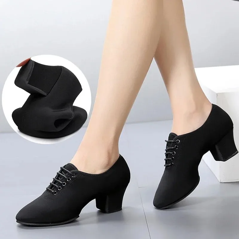 

Женская танцевальная обувь для джаза, латинского бального танца, сальсы, танцевальная обувь на высоком каблуке, женские тренировочные современные популярные кроссовки для женщин