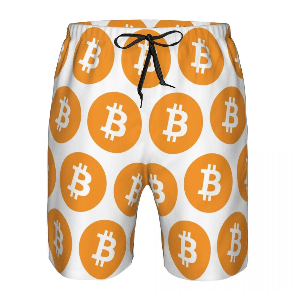 Casquette avec logo Bitcoin, short de plage décontracté à séchage rapide pour homme, idéal pour l'été et la cryptomonnaie