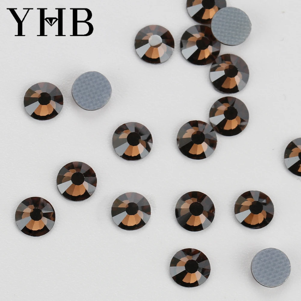 YHB-Satin Crystal Electroplating Flatback Hotfix Rhinestones, Shoes, Bags, Garment Decoration, DIY, High Quality, 107-129STA