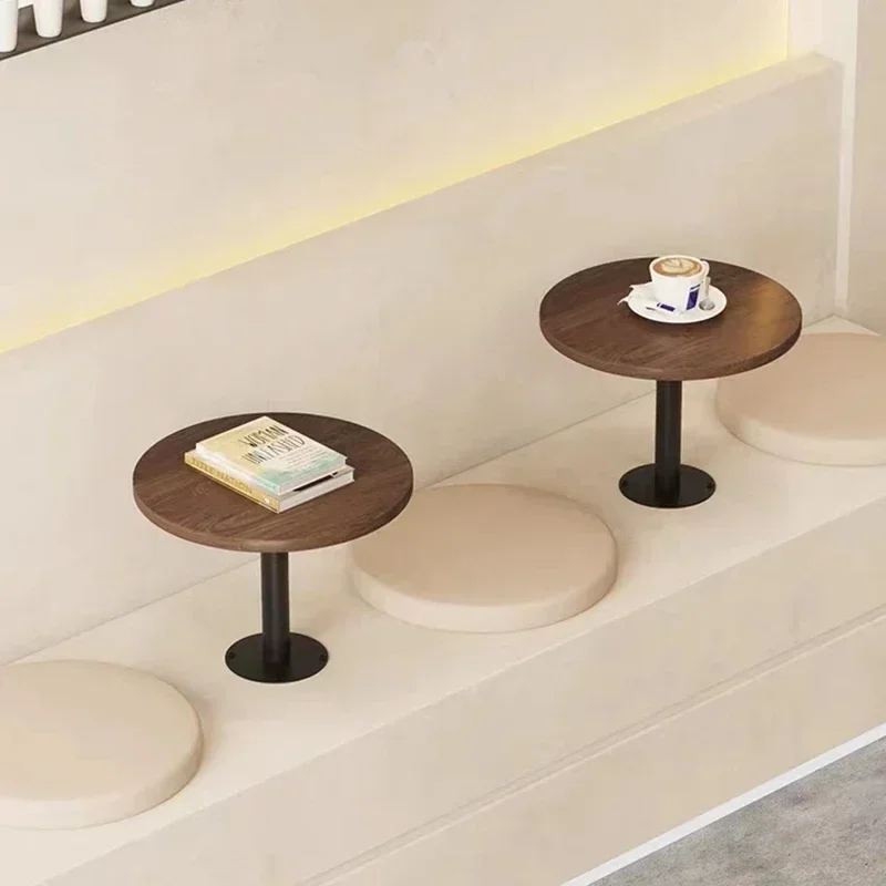 

simple Minimalist Wall Hanging Dessert Shop Round Table Coffee Milk Tea Shop Against Dining Room Table Save Space
