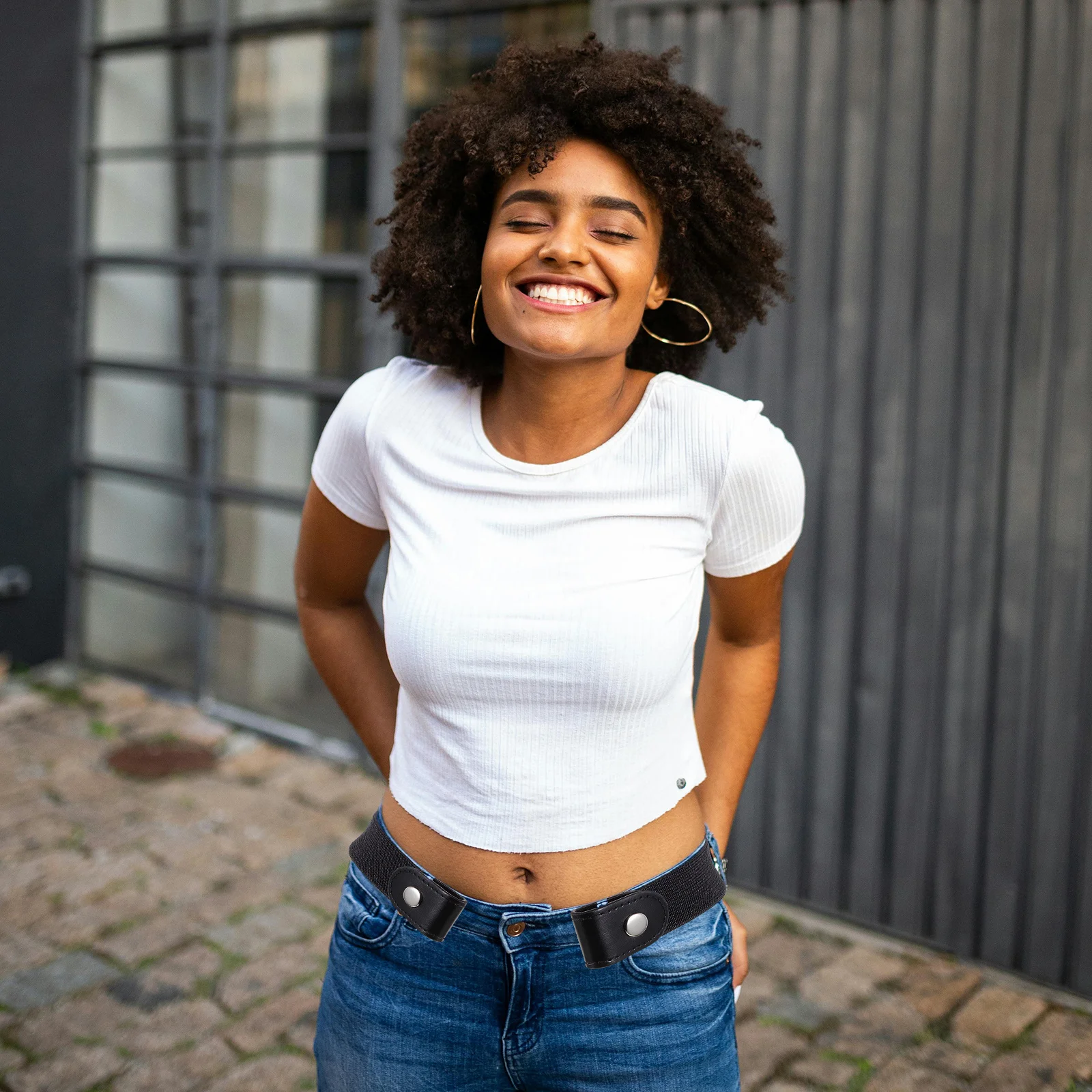 

Short Pants Elastic Adjustable Invisible For Women Men Elastic Waist Belt No Buckle Lightweight Summer Belt Accessory