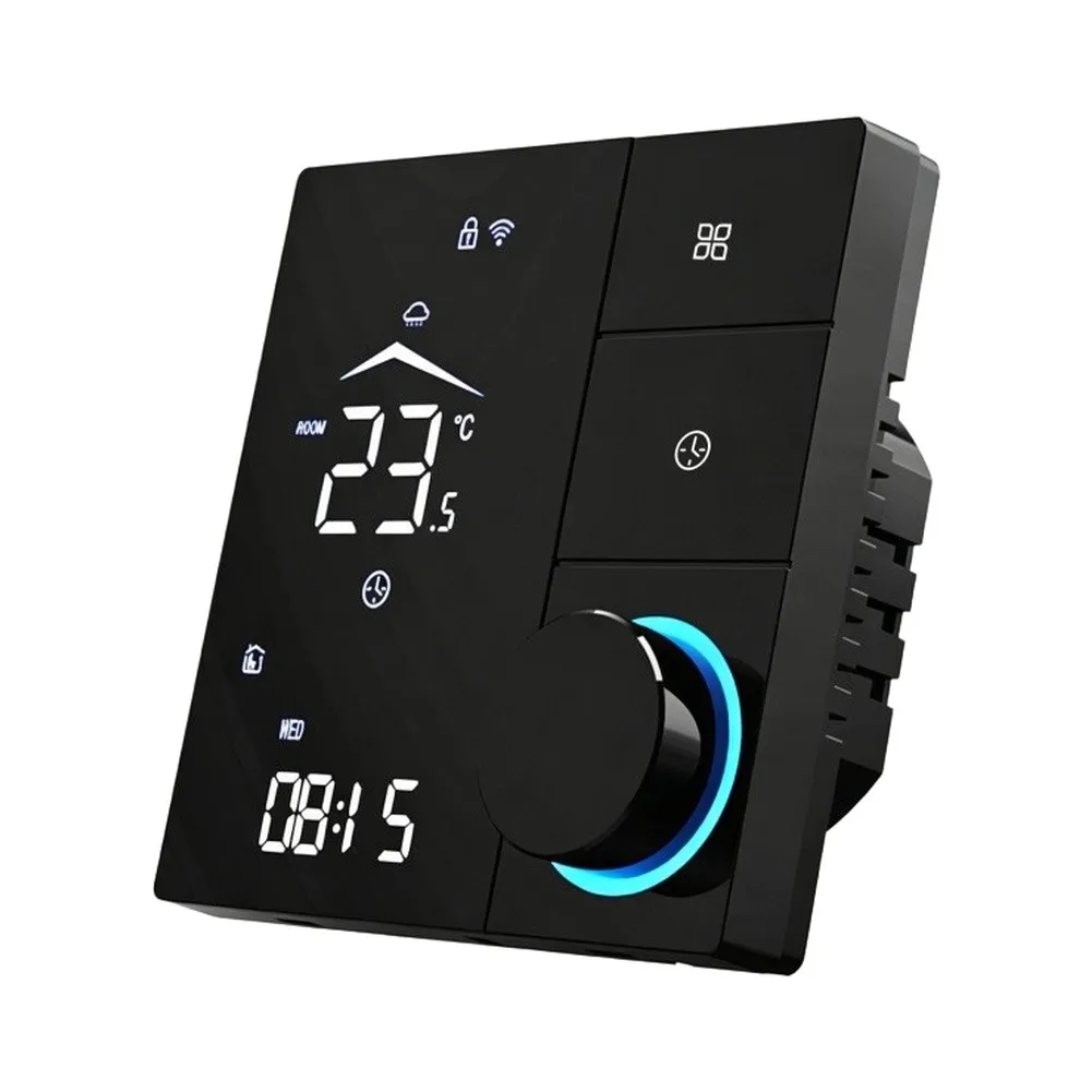 Large Knob for Smart WiFi Thermostat 3.5 Inch Screen Dimmable Night Light for Alexa Voice Control 24V AC Compatible
