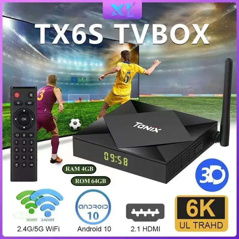 Tanix TX6S IPTV 4K Android TV Box - High-Performance Hardware Decoder for Live And On-Demand Streaming Global Compatibility