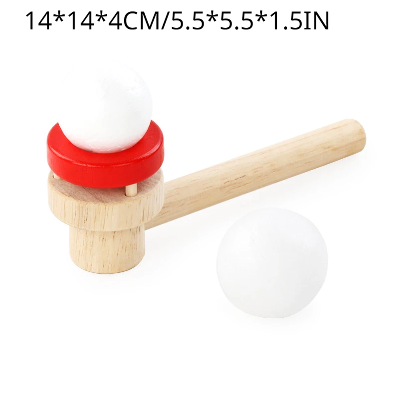 Explosive Wooden Suspension Ball Blower Children\'s Early Education Puzzle Parent-child Games Training Lung Capacity Toys