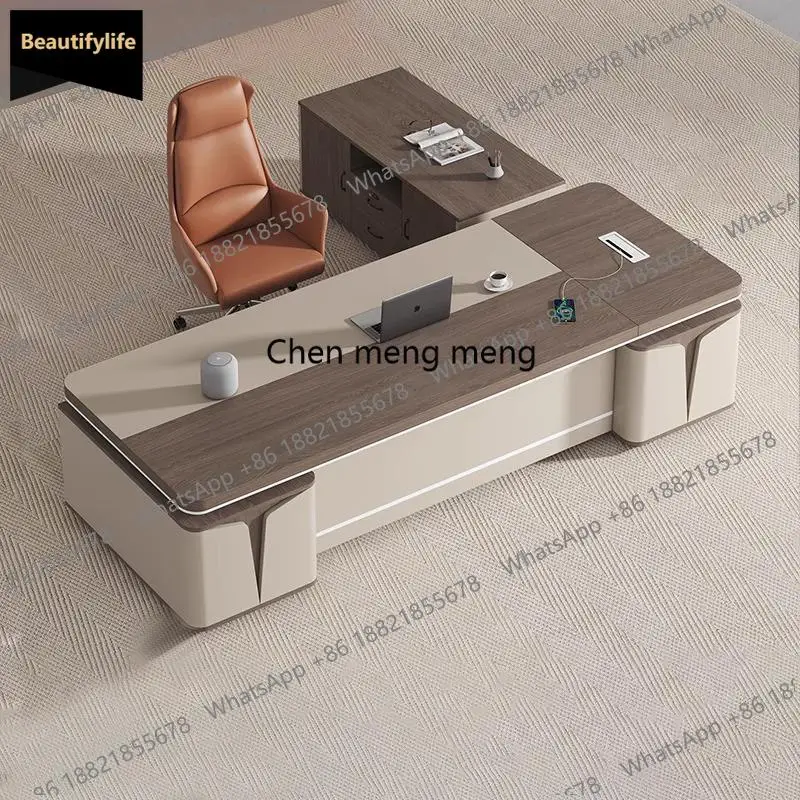 

B567 Computer Office Desk Gaming Standing Sedentary L Shaped Table Boss Writing Modern Work President Desk Chair Workshop Furnit