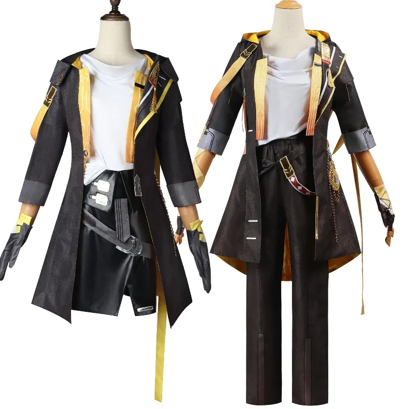Costume de cosplay Trailblazer Stelle du jeu Honkai Star Rail, uniforme Caelus, perruque, accessoires, tenue de fête d'Halloween pour femme et homme
