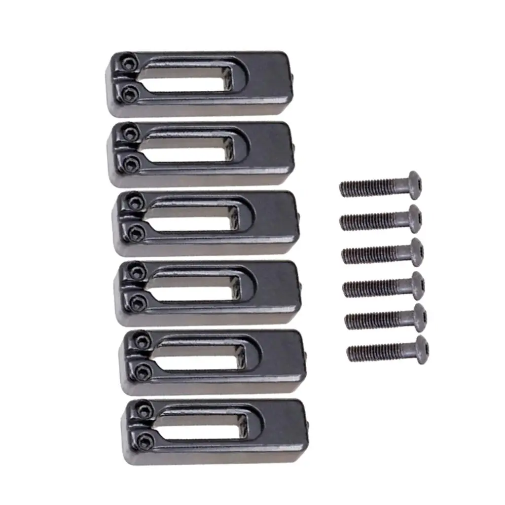 Pack of 6 Guitar Bridge Saddles with Screws for Electric Guitar Tremolo Bridge accessories