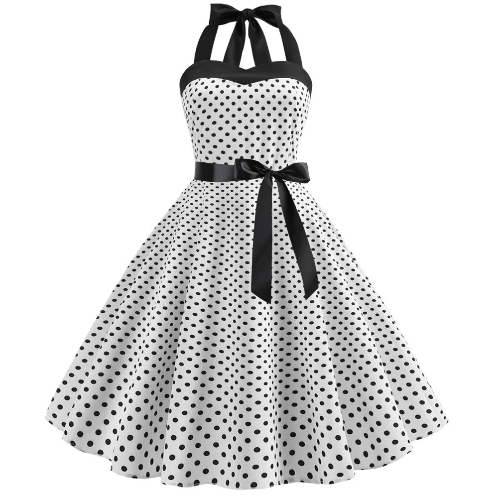 Summer Elegant Polka Dot Strapless Midi Dress Large Size A-Line Skirt Cross-Border Women's Fashion Digital Printing Silk Mulb...