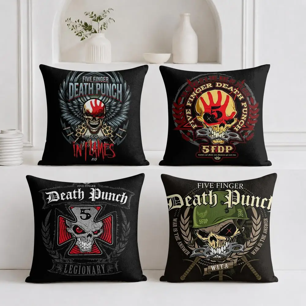 Five Finger D-Death Punch Cushion Cover Linen Double-Sided Decorative Sofa Couch Bedroom Living Room Home Decor Pillow Case