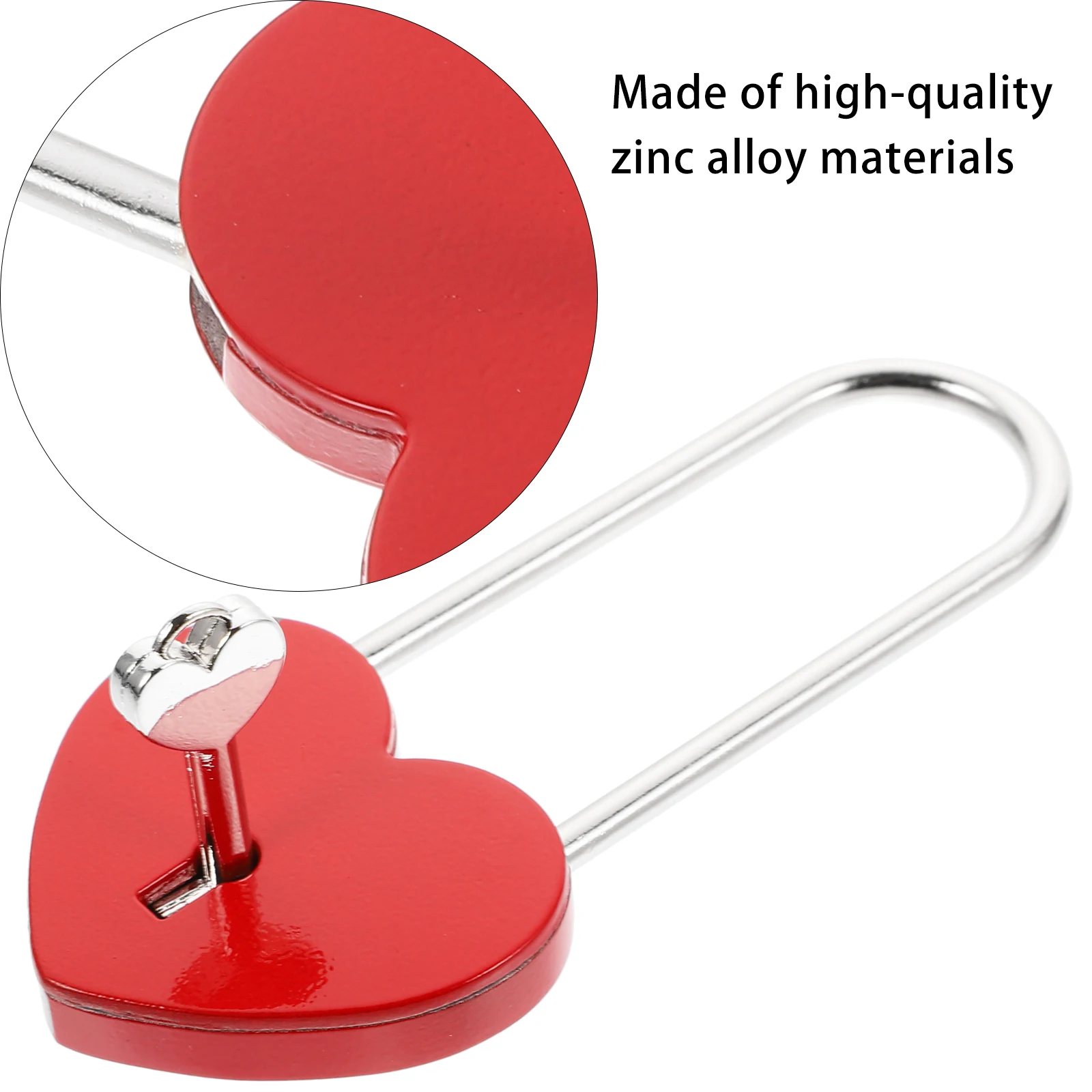 

Zinc Alloy Heart-Shaped Mini Security Padlock For Suitcase Drawer Cabinet Durable Rustproof Lightweight Versatile Luggage Diary