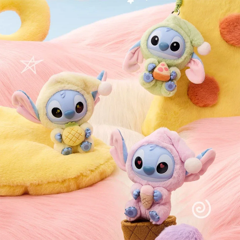kawaii Stitch Blind Box Bag Eat Some Thing Before Sleep Series Vinyl Pendant Cute Doll Mystery Box Fluffy Doll Surprise Gift